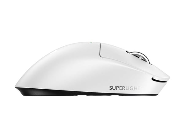 Logitech G PRO X SUPERLIGHT 2 DEX - Mus - ergonomisk - høyrehendt - optisk - 5 knapper - trådløs, kablet - 2.4 GHz, USB - hvit