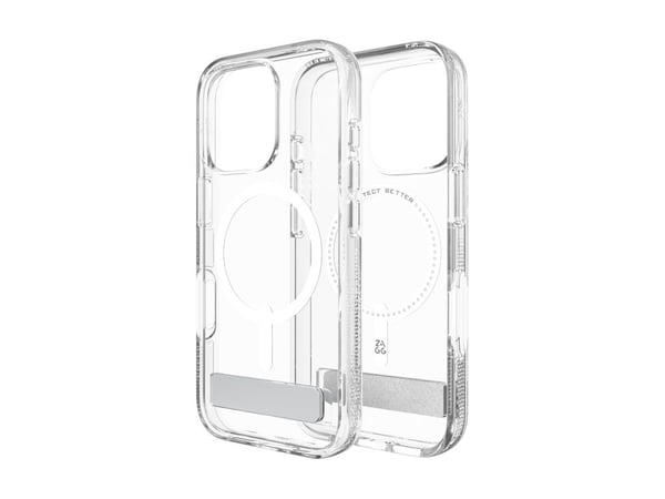 ZAGG Crystal Palace Snap m/stativ, deksel, Apple, iPhone 16 Pro, 16 cm (6,3"), gjennomsiktig
