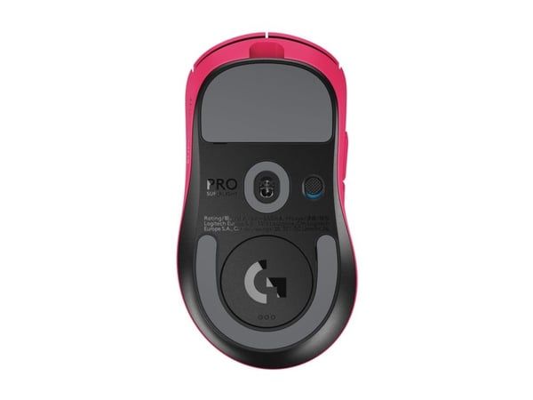 Logitech G PRO X SUPERLIGHT 2 DEX - Mus - ergonomisk - høyrehendt - optisk - 5 knapper - trådløs, kablet - 2.4 GHz, USB - rosa