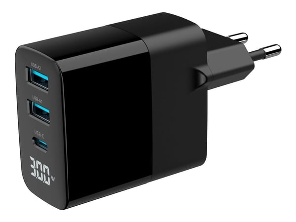 Gembird TA-UC-PDQC30LCD-BK-02, Sisätila, AC, musta