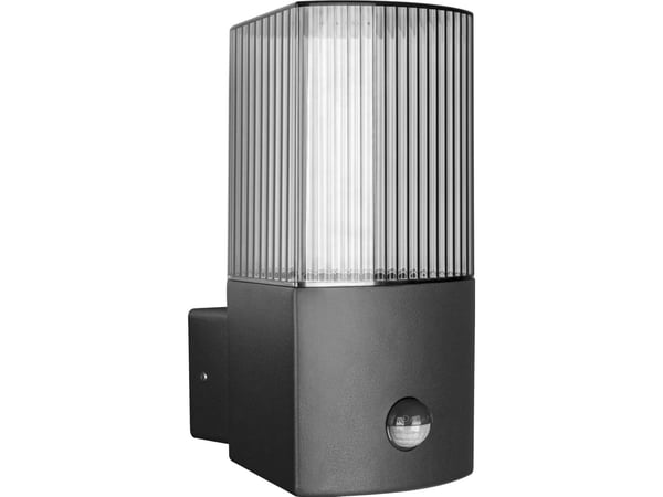 Vegglampe Orno PEONIA utendørs armatur med bevegelsessensor E27 maks. 15W IP54 svart