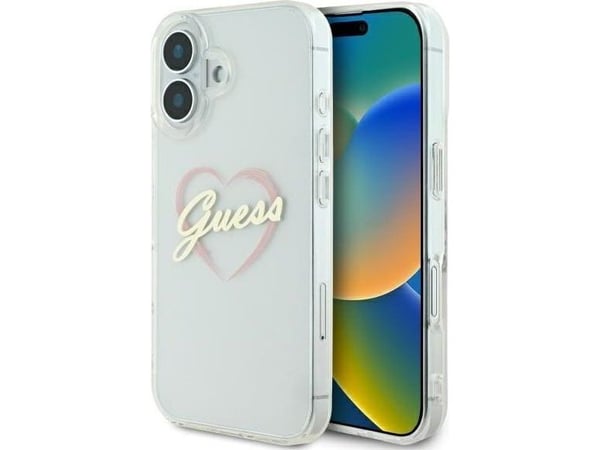Guess IML Heart Apple iPhone 16 plus - arvaamaton puhelimen hinta Guess IML Heart Apple iPhone 16 plus - arvaamaton puhelimen hinta