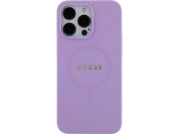 Apple iPhone 16 Guess Saffiano MagSafe (GUHMP16SPSAHMCU) puhelinkotelo violetti