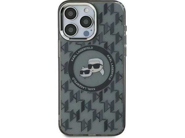 Karl Lagerfeld IML monogram Karl & Choupette Head MagSafe-skal till iPhone 15 Plus - svart Karl Lagerfeld IML monogram Karl & Choupette Head MagSafe-skal till iPhone 15 Plus - svart
