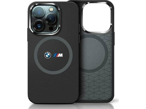 BMW M silikoneprintad ringskal MagSafe iPhone 16 - svart