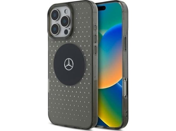 Mercedes MB-skal med stjärnmönster till iPhone 16 Pro - Svart