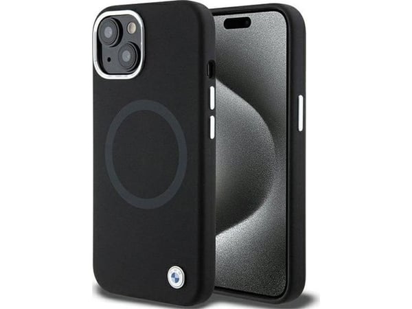 Deklas BMW BMHMP15SSILBK2 Apple iPhone 15/14/13 6,1" skal - svart Signature Liquid Silicone MagSafe