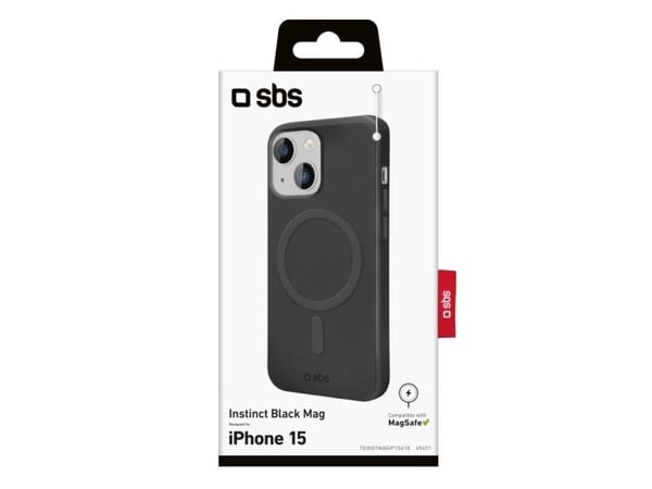 SBS TEINSTMAGIP1561K, Etui, Apple, iPhone 15, 15,5 cm (6.1"), Svart