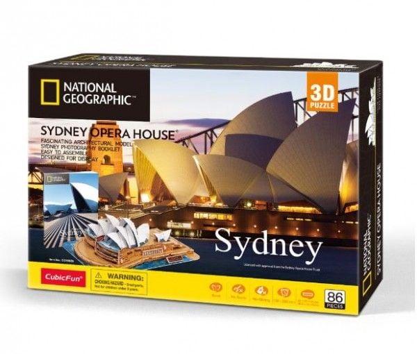 CubicFun Puzzle 3D National Geographic Sydney 86 deler
