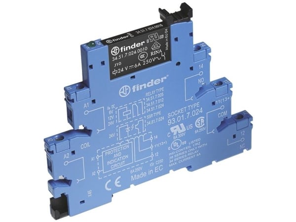Finder 38.51.3.240.0060 Kytkinrele 230 V/AC 6 A 1 x vaihtokosketin 1 kpl Finder 38.51.3.240.0060 Kytkinrele 230 V/AC 6 A 1 x vaihtokosketin 1 kpl