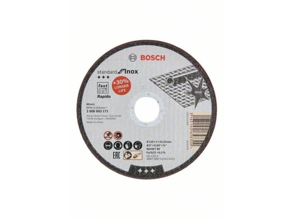 Bosch Accessories WA 60 T BF kappeskive 125 mm 1 stk stål, rustfritt stål