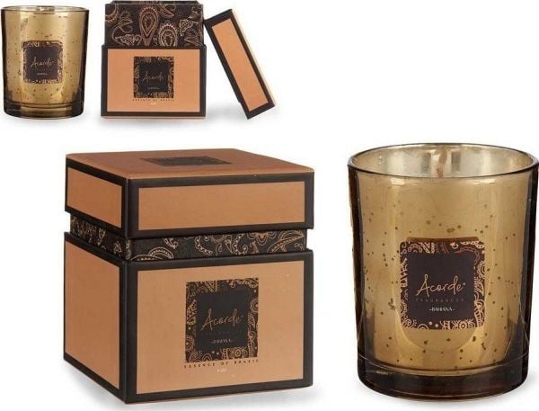 Bigbuy Home Bahiana duftlys Vaniljegul (8 x 9 x 8 cm)