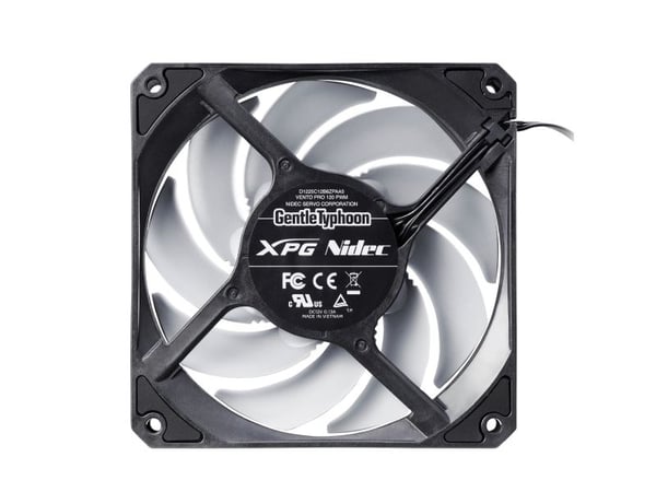 XPG VENTO PRO 120 PWM, Vifte, 12 cm, 450 RPM, 2500 RPM, Sort, Hvit
