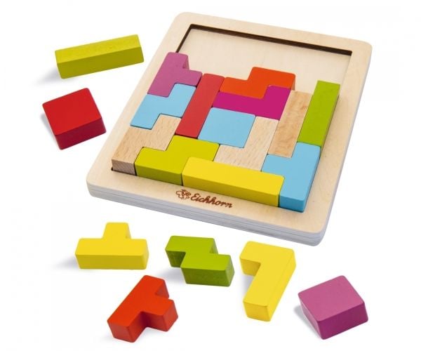 Eichhorn Tetris Game, Byggesett, 4 år, Bøk, MDF, Tre, 20 stykker