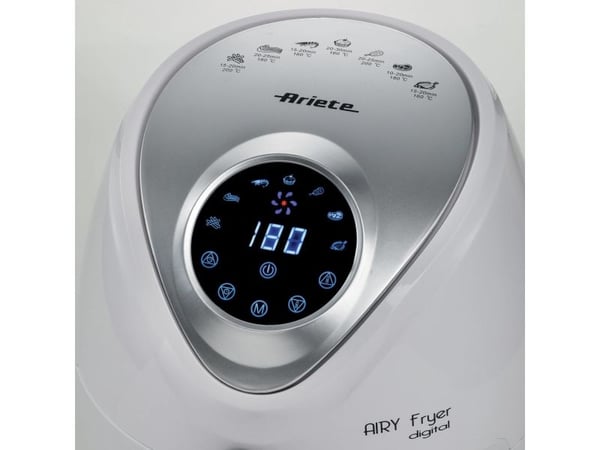 Ariete 4616/03, Varmluftsfrityr, 3,5 l, 200 °C, 60 min, Single/enkelt, Sølv, Hvit