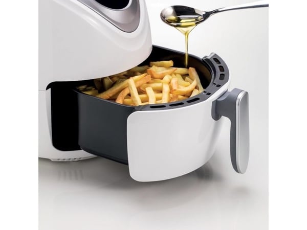 Ariete 4616/03, Varmluftsfrityr, 3,5 l, 200 °C, 60 min, Single/enkelt, Sølv, Hvit
