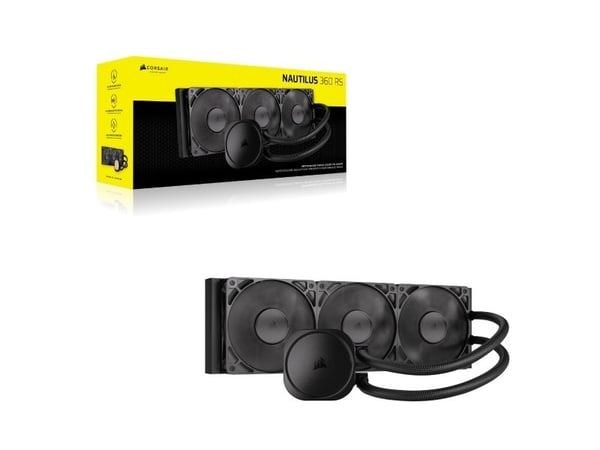 Corsair NAUTILUS 360 RS, luftkjøler, 1700 rpm, 94,87 CFM, svart
