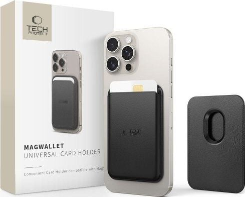 Tech-Protect MAGWALLET MagSafe universell magnetisk kortholder svart