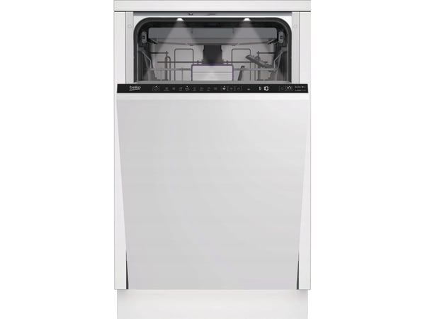 Beko BDIS38040A, Fullstendig innebygget, Full størrelse (60 cm), Rustfritt stål, Svart, Knapper, LED