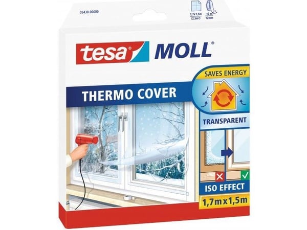 TESA Thermo Cover, Selvklebende, Polyetylentereftalat (PET), Varmekontroll, Gjennomsiktig, 1700 mm, 1500 mm