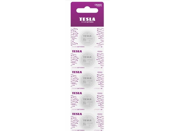 Hedo TESLA CR2032 B5 3.0V Li/Mn02 litium-paristo 5 PACKSia