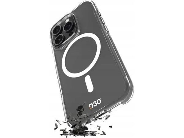 Puro Impact Clear D3O MagSafe silikondeksel til iPhone 16 Pro Max - gjennomsiktig