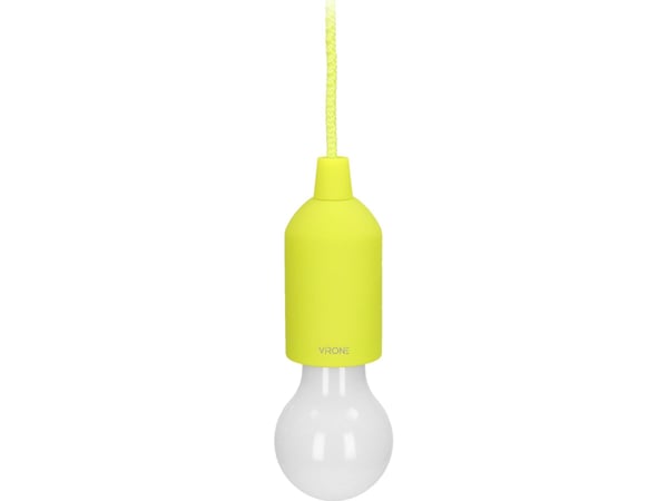Orno batteridrevet nattlampe på snor 1W LED, 3 x AAA, limegul