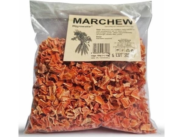 Wegrowskie snacks til gnagere for kaniner gulrot 100 g