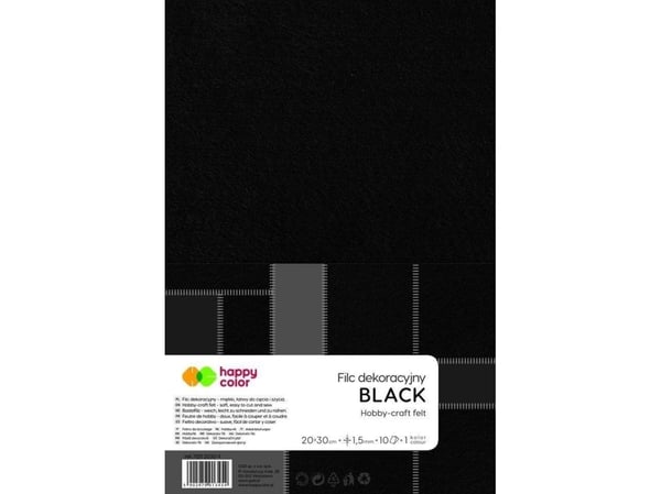 GDD Dekorfilt svart 10stk HAPPY COLOR