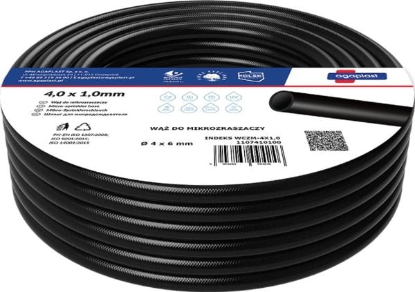 Agaplast slange til mikrosprinklere Vartco 4,0 mm x 1,0 mm 50 m