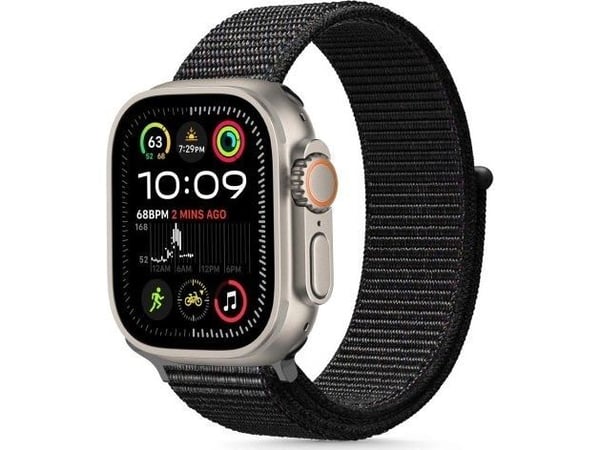 Tech-Protect nylonreim til Apple Watch 6/7/8/9/10/SE/Ultra 1/2 (44/45/46/49 mm) svart Tech-Protect nylonreim til Apple Watch 6/7/8/9/10/SE/Ultra 1/2 (44/45/46/49 mm) svart