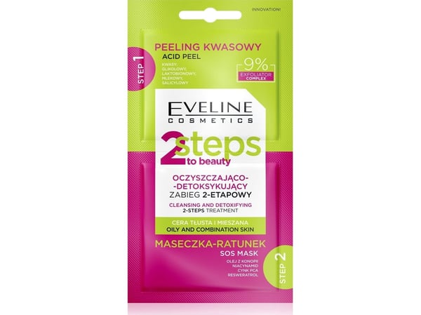 Eveline EVELINE 2 TRINN TIL Skjønnhet Zabieg oczysz-det. 2x4ml