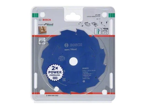 Bosch Expert for Wood - Sirkelformet sagblad - for tre - 160 mm - 12 tenner