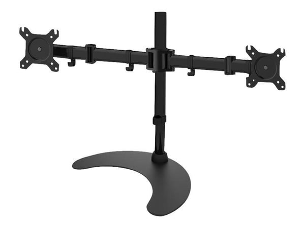 TECHly - Stativ - for 2 LCD-skjermer - svart - skjermstørrelse: 13"-27" - skrivebord
