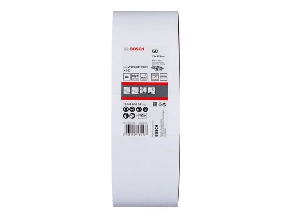 Bosch slipebånd 75X533MM K60 10 stk