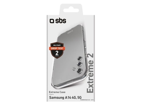 SBS TEUNBKEX2SAA144G, Etui, Samsung, Galaxy A14, 16,8 cm (6.6"), Gjennomsiktig