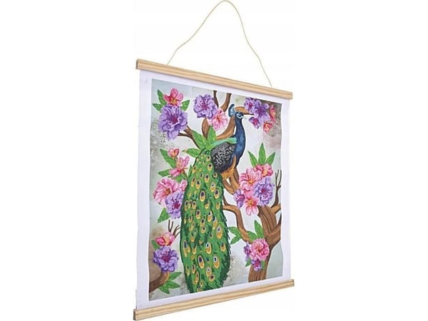 Epee juliste 35x45cm timantti mosaiikki riikinkukko ja pioni timanttimosaiikki