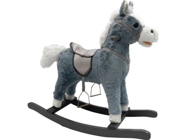 LeanToys gyngehest 74 cm Høres grå ut