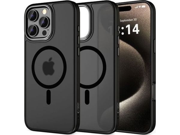 Tech-Protect MagEdge MagSafe-etuie til iPhone 16 Pro - semitransparent
