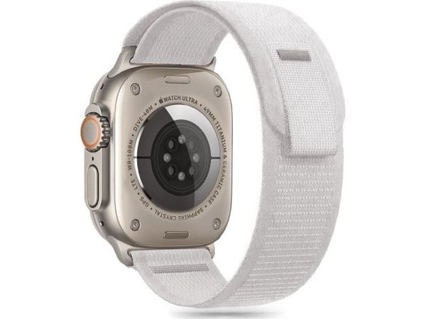 Tech-Protect nylonreim til Apple Watch 6/7/8/9/10/SE/Ultra 1/2 (44/45/46/49 mm) - krittgrå
