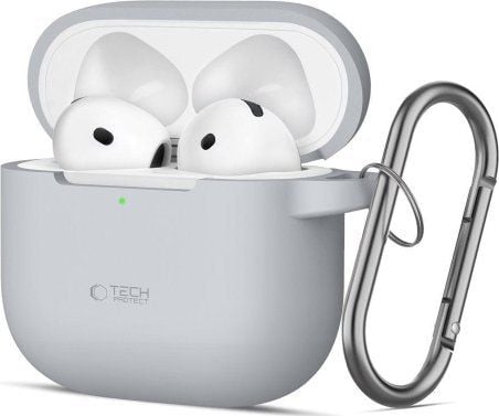 Tech-Protect silikonhenger til Apple AirPods 4 - Crayon Grey