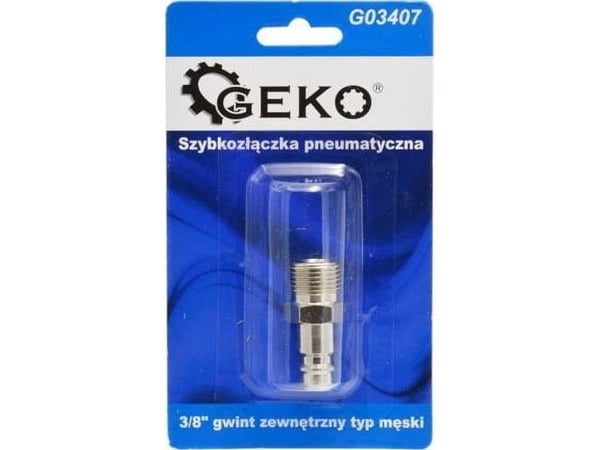 GEKO snabbkoppling pneumatisk typ hane 3/8" utvändig gänga (blister) G03407