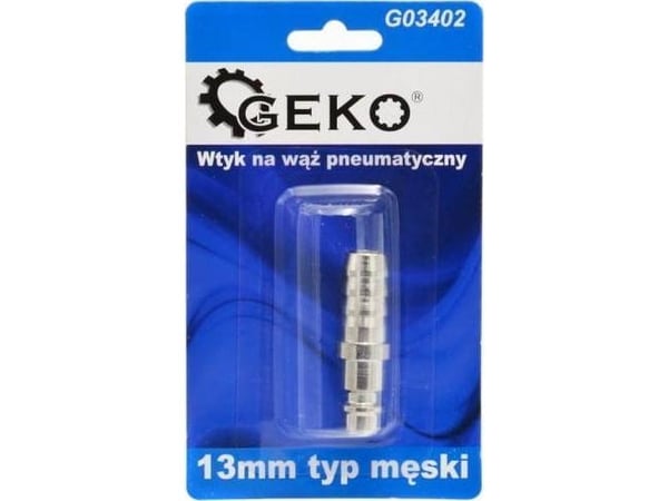 Geko PNEUMATISK SLANGANSLUTNING 13MM MALE TYP (BLISTER) (10/100) G03402 GEKO