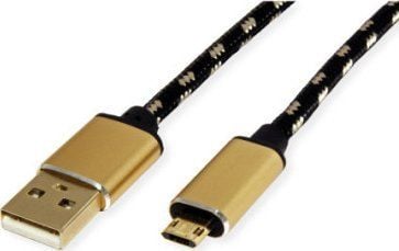 ROLINE 11.02.8820, 1,8 m, USB C, Micro-USB B, USB 2.0, musta, kultainen