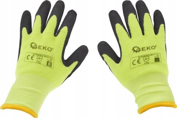 Geko vinter arbeids hansker foret, fluorescerende str. 9 (12/120)