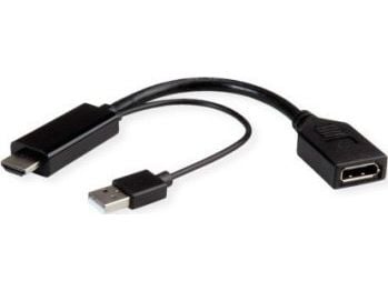 ROLINE 12.03.3147, 0,15 m, HDMI + USB, DisplayPort, Hankoppling, Honkoppling, Rak