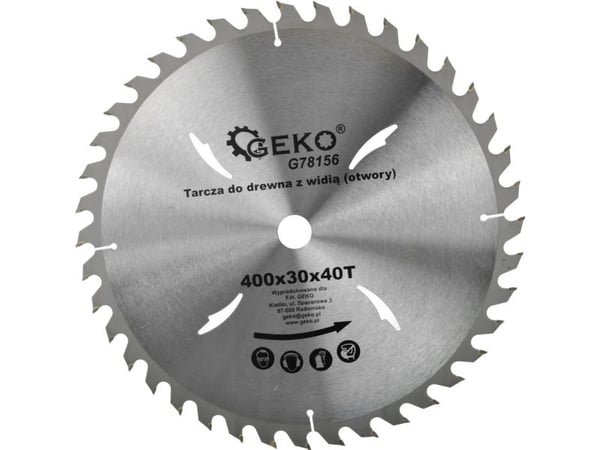 Geko sagblad til tre 400x30x40T, hull (G78156)