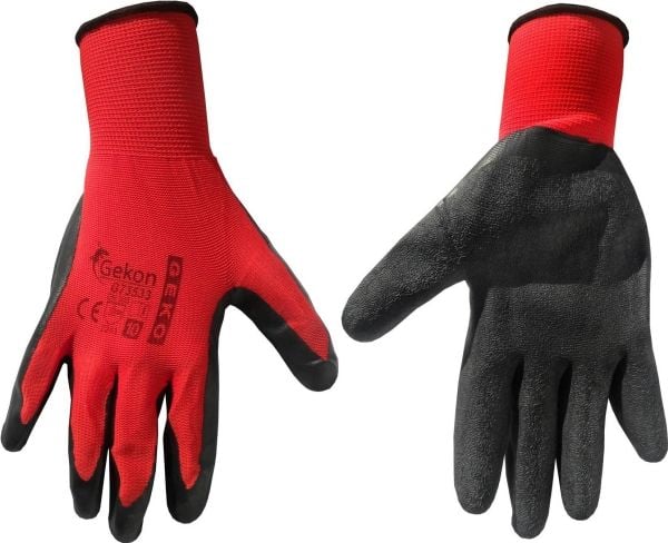GEKO skyddshandskar storl. 10/latex röda (12/240)