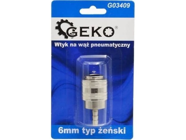Geko PNEUMAATTINEN LETKULIITTIMEN LIITÄNTÄ 6MM NAISTEN (BLISTERI) (10/100) G03409 GEKO GEKO