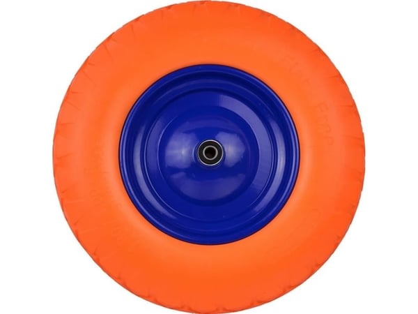 Hjul til trillebår—4x6, oransje, punkteringsfritt (Geko Kolo do taczki pelne 4x6)